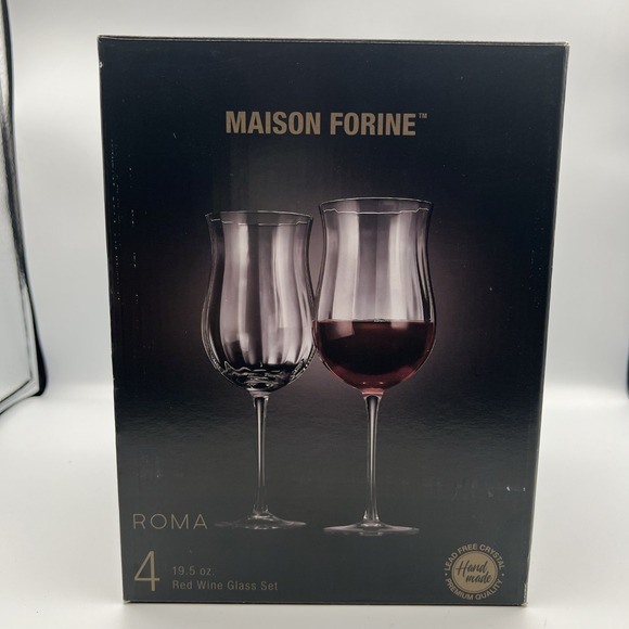 Maison Forine Roma Red Wine Glass Set 4 19.5 oz - Picture 1 of 7